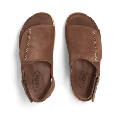 Taos Footwear Cork Support Sandals*Abstract Chocolate Suede
