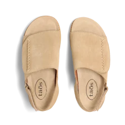 Taos Footwear Cork Support Sandals*Abstract Warm Sand Suede