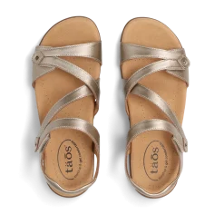 Taos Footwear Soft Support Sandals*Big Time Champagne