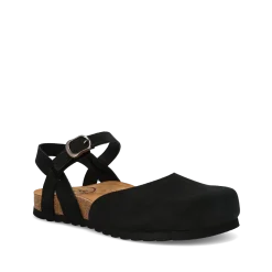 Taos Footwear Casuals|Cork Support Sandals*Culture Black Suede