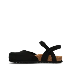 Taos Footwear Casuals|Cork Support Sandals*Culture Black Suede