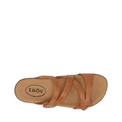 Taos Footwear Soft Support Sandals*Double U Caramel