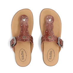 Taos Footwear Soft Support Sandals*Flash Mahogany