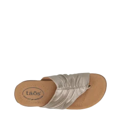 Taos Footwear Soft Support Sandals*Gift 2 Champagne