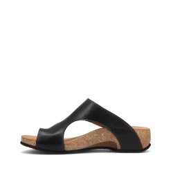 Taos Footwear Cork Support Sandals|Wedge Sandals*Loop Black