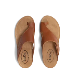Taos Footwear Cork Support Sandals|Wedge Sandals*Loop Brandy