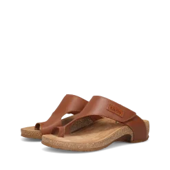 Taos Footwear Cork Support Sandals|Wedge Sandals*Loop Brandy