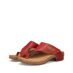 Taos Footwear Cork Support Sandals|Wedge Sandals*Loop Red