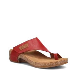 Taos Footwear Cork Support Sandals|Wedge Sandals*Loop Red