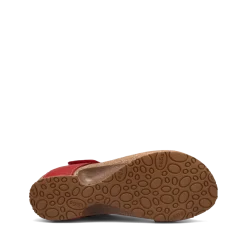 Taos Footwear Cork Support Sandals|Wedge Sandals*Loop Red