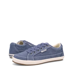 Taos Footwear Canvas|Walking*Moc Star 2 Indigo Distressed