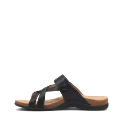 Taos Footwear Cork Support Sandals*Perfect Black