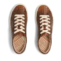 Taos Footwear Walking|White*Plim Soul Lux Brown Croco