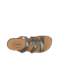 Taos Footwear Soft Support Sandals*Prize 4 Pewter