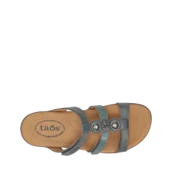 Taos Footwear Soft Support Sandals*Prize 4 Blue Multi