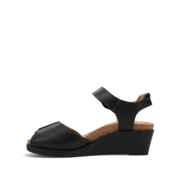 Taos Footwear Cork Support Sandals|Wedge Sandals*Promise Black