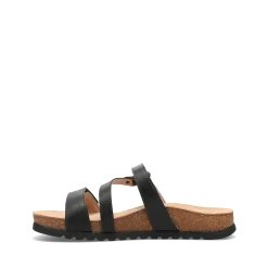 Taos Footwear Cork Support Sandals*Ringslide Black