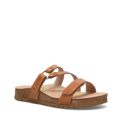 Taos Footwear Cork Support Sandals*Ringslide Caramel