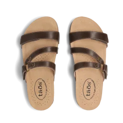 Taos Footwear Cork Support Sandals*Ringslide Mocha