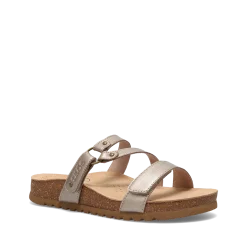 Taos Footwear Cork Support Sandals*Ringslide Champagne