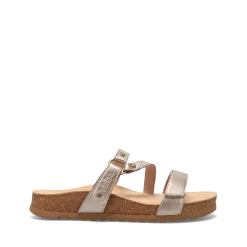 Taos Footwear Cork Support Sandals*Ringslide Champagne