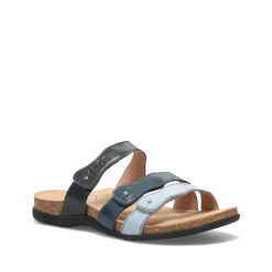 Taos Footwear Cork Support Sandals*Scribble Blue Multi