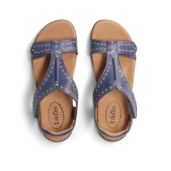 Taos Footwear Soft Support Sandals*Show Stopper Dark Blue