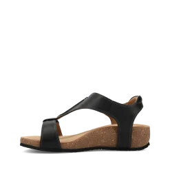 Taos Footwear Cork Support Sandals|Wedge Sandals*Showtime Black