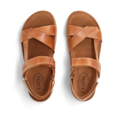 Taos Footwear Cork Support Sandals*Sideways Caramel
