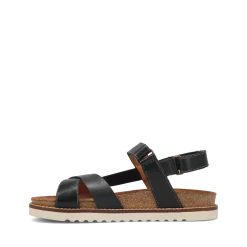 Taos Footwear Cork Support Sandals*Sideways Black