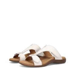 Taos Footwear Soft Support Sandals*Slide Show White