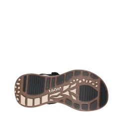 Taos Footwear Active Sandals|Active/Outdoor*Super Side Black Emboss