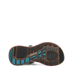 Taos Footwear Active Sandals|Active/Outdoor*Super Side Teal Emboss