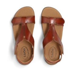 Taos Footwear Soft Support Sandals*The Show Cognac