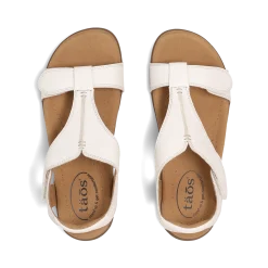 Taos Footwear Soft Support Sandals*The Show White