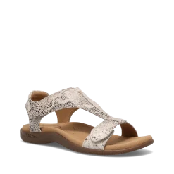 Taos Footwear Soft Support Sandals*The Show Brown Snake