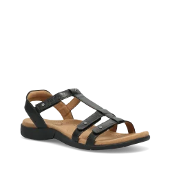 Taos Footwear Soft Support Sandals*Trophy 2 Black
