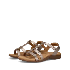 Taos Footwear Soft Support Sandals*Trophy 2 Champagne