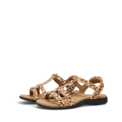 Taos Footwear Soft Support Sandals*Trophy 2 Cheetah Pony Hair