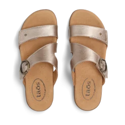 Taos Footwear Soft Support Sandals*Westside Champagne