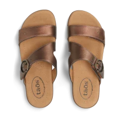 Taos Footwear Soft Support Sandals*Westside Bronze