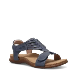 Taos Footwear Cork Support Sandals*Wonderful Dark Blue