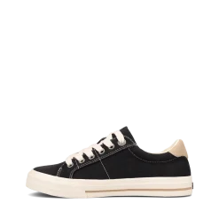 Taos Footwear Canvas|White*Z Soul Black/Tan Distressed