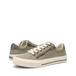 Taos Footwear Canvas|White*Z Soul Sage/Olive Distressed